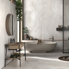 Керамогранит Imola The room 60х120 LP, Absolute White Onyx, 6,5 мм