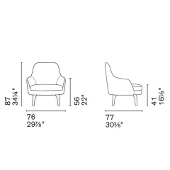 Кресло Calligaris Medea CS3407, Light Grey