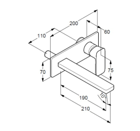 Внешняя часть Kludi Rernon 422440575 смесителя для раковины, хром