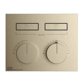 Внешняя часть Gessi HI-FI 63004.149 смесителя термостатического, брашированный никель