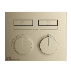 Внешняя часть Gessi HI-FI 63004.149 смесителя термостатического, брашированный никель