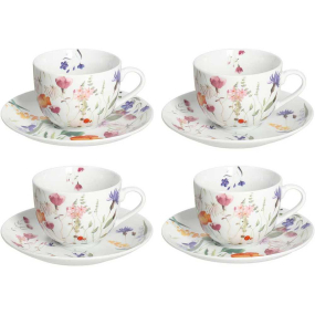 Набор чашек чайных с блюдцами Atollo Flora 230 мл, 8 предметов