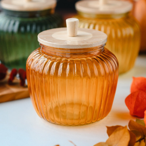 Емкость для хранения Dolce Casa Barry 14х16 см, оранжевая