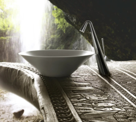 Раковина накладная Gessi Cono 45х45 45903.521 из Cristalplant, белая матовая