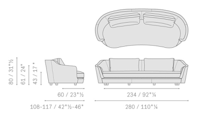 Диван Poltrona Frau Duo
