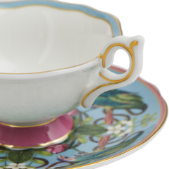 Чашка чайная с блюдцем "Бродячий зверинец" 140 мл