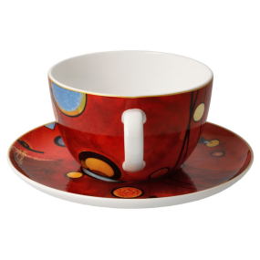 Чашка для завтрака с блюдцем "Heavy red" 500 мл