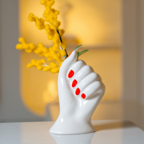 Ваза "Рука" Mano Nella Mano 14,5 см, красная