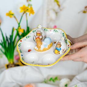 Блюдо для яиц круглое "Петух и курица" Spring Awakening 20 см