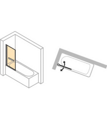 Шторка для ванны Х1 131601.092.322