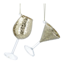 Елочная игрушка "Бокал" 11 см, в ассортименте