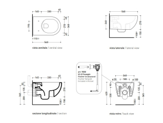 Унитаз подвесной Flaminia App, 54х36,  с сиденьем, Argilla