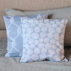 Чехол для подушки декоративной Shells 40х40 см, синий