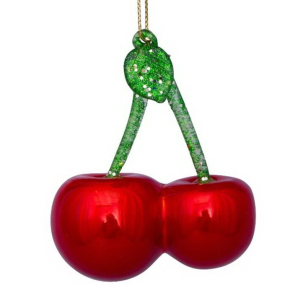 Елочная игрушка "Вишня" 8 см