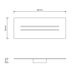 Полка Decor Walther Mikado 0523276, сталь матовая