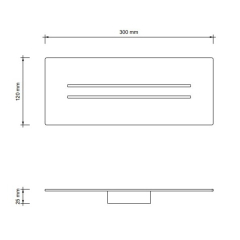 Полка Decor Walther Mikado 0523276, сталь матовая