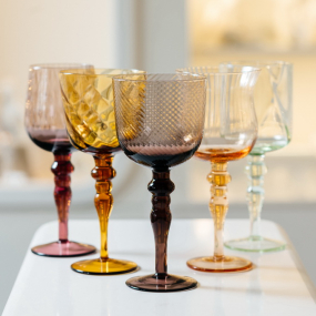 Набор бокалов Diseguale 470 мл, 6 шт, цвет янтарь/коричневый/зеленый