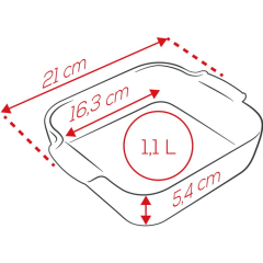 Форма для запекания квадратная Appolia 21х21 см, цвет шалфей
