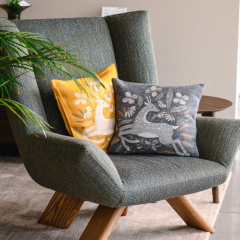 Чехол для подушки декоративной Ganymed 45х45 см, цвет антрацит