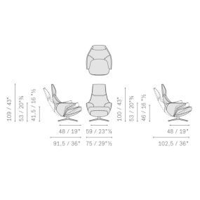 Кресло Poltrona Frau Jay Lounge, Topo