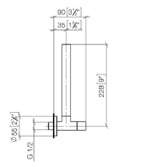 Вентиль угловой Dornbracht 22901979-00, хром