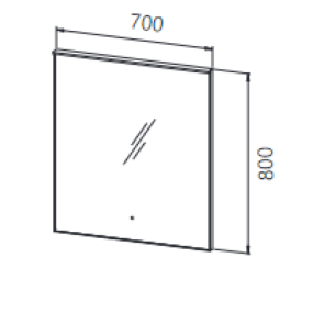 Зеркало с подсветкой Kolpa-San Quadrum OG 70X80 LED, IR