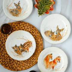 Набор тарелок салатных Sologne 23,2 см, 4 шт (лесные детеныши)