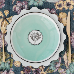 Тарелка салатная Herbariae 23 см, зеленая
