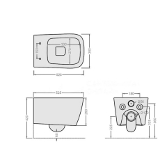 Унитаз подвесной Artceram A16 52х36, с сиденьем, grey olive