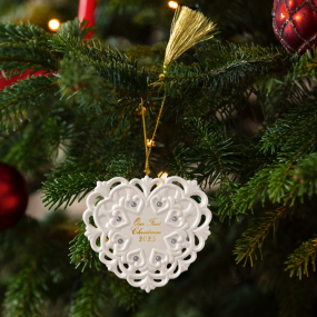 Елочная игрушка "Сердце" Christmas Classics 10х9,5 см