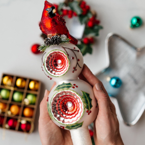 Верхушка для ели "Красный кардинал" 32 см