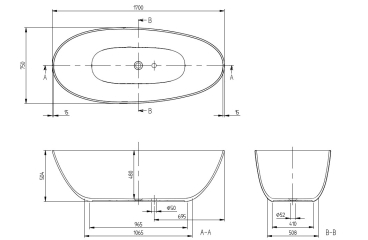 Ванна квариловая Villeroy & Boch Antao 170х75 UBQ170TAO7V-3S, серая