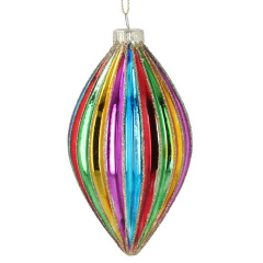 Елочная игрушка "Радужная сосулька" 12 см