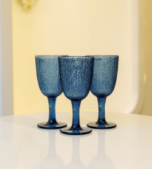 Набор бокалов для вина Davor 250 мл, 3 шт, цвет синий