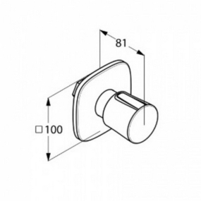 Внешняя часть Kludi Ambienta 538150575 вентиля, хром
