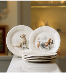 Набор салатных тарелок Sologne 23,2 см, 6 шт (собаки)