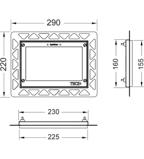 Рамка для интегрированного монтажа клавиш смыва ТЕСЕloop 9240649