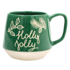 Чашка для завтрака Snowy Xmas 510 мл, зеленая
