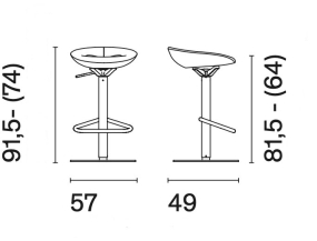 Стул Calligaris Palm CS2234, Grey