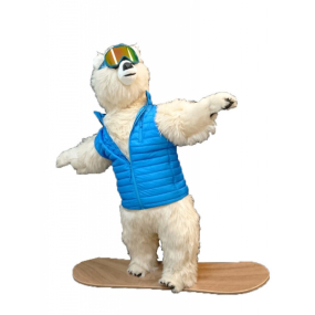 Манекен-автомат "Медведь сноубордист" 135х115х50 см