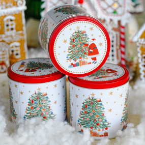 Емкость для шоколада "Санта с елкой" 10х10 см