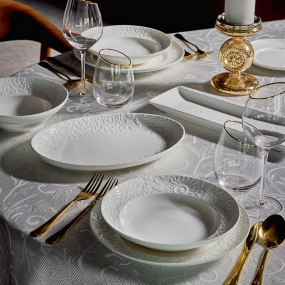 Блюдо овальное глубокое Etoile Bianco 31 см