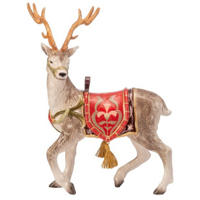 Фигурка "Серый олень в красной упряжке" 37 см