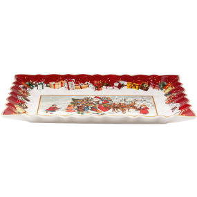 Блюдо прямоугольное "Санта и дети" Toy’s Fantasy 35х23 см