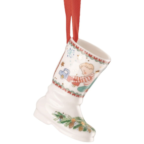 Елочная игрушка "Сапожок. Машинки" 7 см