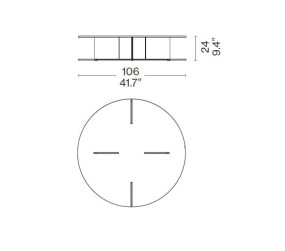 Стол Cassina Mex 269 106х106