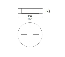 Стол Cassina Mex 269 106х106