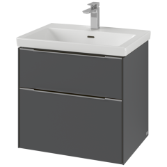 Тумба с раковиной Villeroy & Boch Subway 3.0 65х47, графит