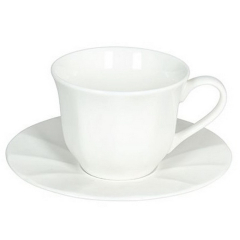 Набор чашек чайных с блюдцами Queen Bianco 220 мл, 8 предметов