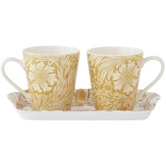 Набор кружек "Фрукты и календула" Spode Morris & Co 180 мл на подносе, 3 предмета